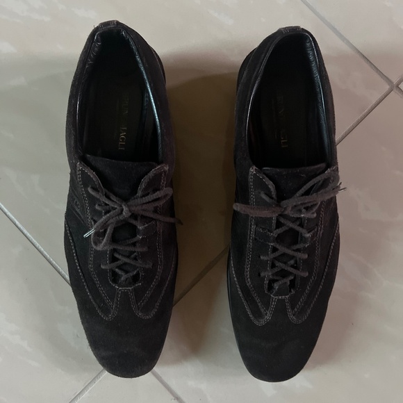 #2747 Bruno Magli HandMade Italy Brown Lace Up Casual Shoes Sole Suede 13M main image 8